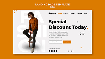Fashoin-Landing Page Template fasion ui ux web design website