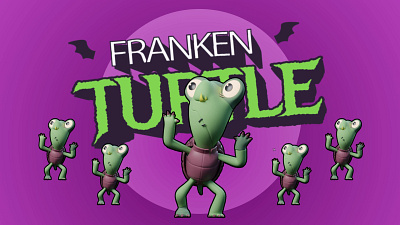 Franken Turtle animation character graphic design motion graphics