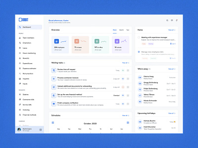 Orbit: Dashboard dashboard hr product design ui