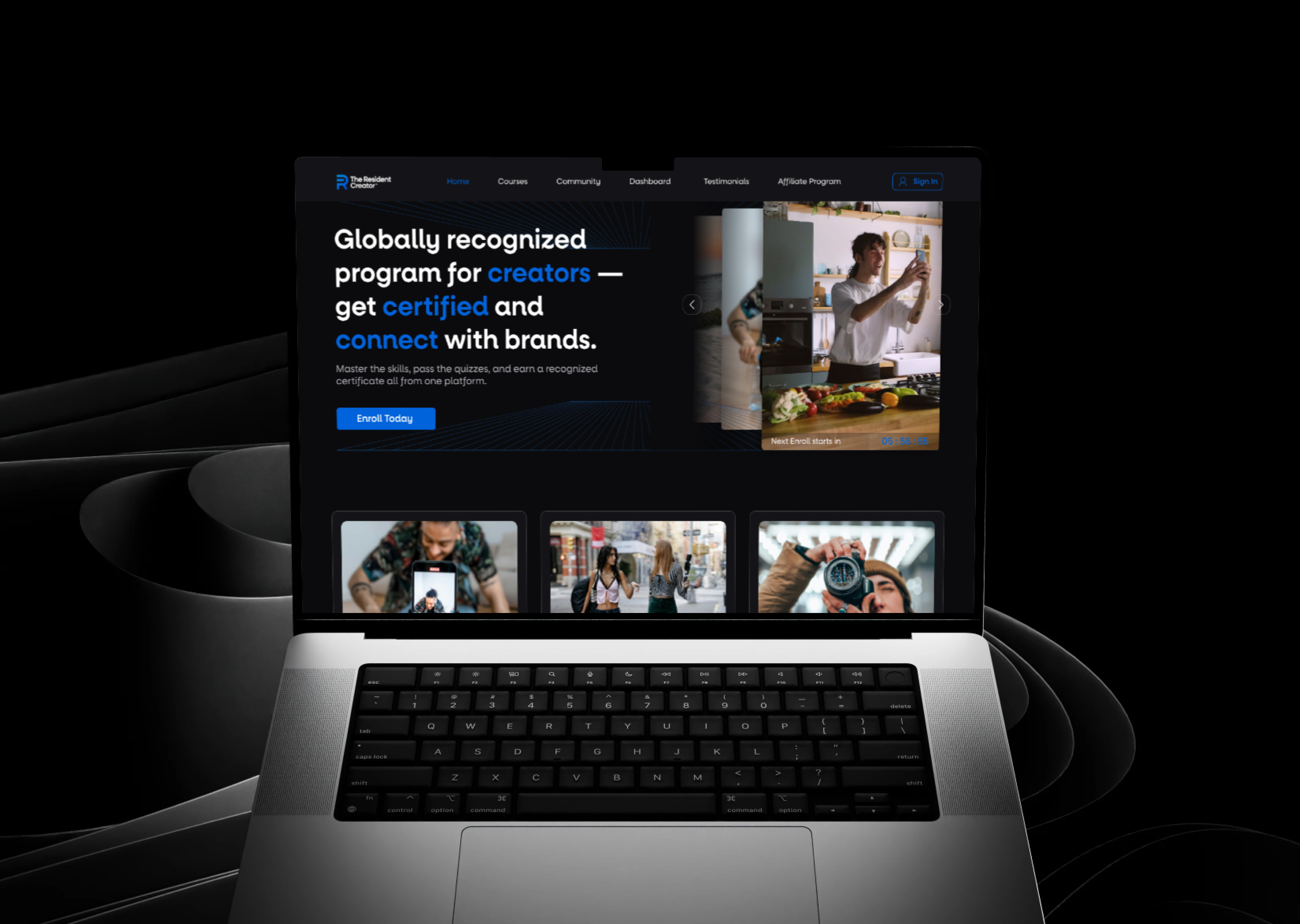 Creator Certification Platform – UI/UX Design for Learning & Com app redesign branding darkmode dashboard design designinspiration digitalproduct e learning platfrom figma illustration lms website productdesign typography ui uiux userexperience userinterface ux webdesign