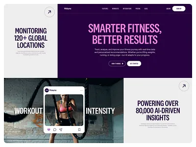 Fitsync AI Fitness Platform — Smarter Workouts, Personalized Res app design branding design fitness app logo ui ui design uiux ux ux design web design website design