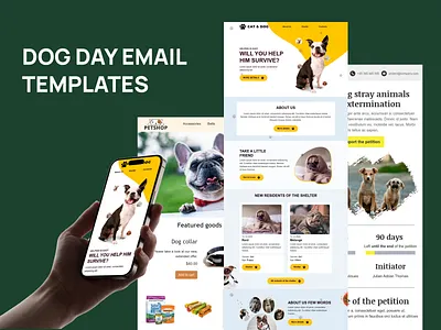 Dog Day Email Templates dog day email email email builder email campaign email design email marketing email newsletter email templates landing page newsletter stripo email ui web design