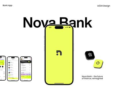 Nova Bank - Full Design Case account app design bank app branding cards fintech home ios login logo maps mobile app ui ux