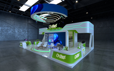 Obeikan Exhibition Booth 3d booth branding design event exehibition exhibition exterior illustration ui