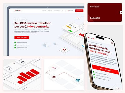 Code CRM - UI Design dashboard landing page saas ui