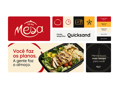 Tá na mesa - Branding bento branding comida food grafico graphic design grid identidade illustration ilustra logo visual
