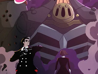 The Big O - SHOWTIME! (illustration) anime black suit cartoons cowboy bebop dorothy drawing gundam illustration mecha megadeus mitsuru miyamoto noir robots roger smith samurai champloo steve blum the big o toonami tv show