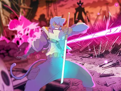 INVASION aliens anime beam blade blue monkey cartoons character design creative drawing graphic design illustration invasion monkey mtl graphics original characters post apocalypse toonami wonsungi 원숭이 타바리