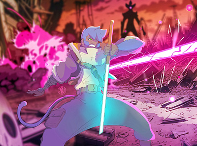 INVASION aliens anime beam blade blue monkey cartoons character design creative drawing graphic design illustration invasion monkey mtl graphics original characters post apocalypse toonami wonsungi 원숭이 타바리