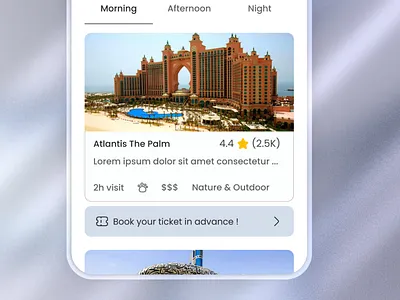 Explore & Book: Destination Detail card design responsive design travel ui ux webdesign
