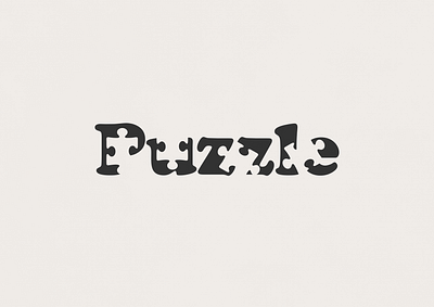 Puzzle | Typographical Poster graphic design graphics illustration letters negative space poster puzzle simple text typography