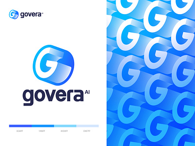 Govera Logo 3d brand brand identity branding custom logo g glogo graphic design identity logo logo design logomark logos logotype modern logo startup agency logo vector