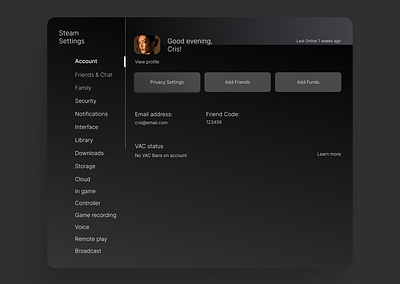 #Daily UI 007 | Settings design graphic design interface ui ui design user interface