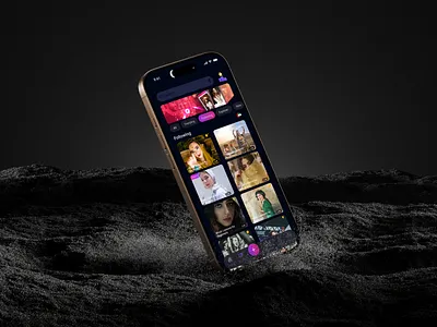 Dark Mode Live Streaming App UI – Modern & Engaging Design creative ui ux dark theme app ui dribbble app design entertainment app design graphic design mobile ui showcase modern mobile ui treanding ui ui design user experience design