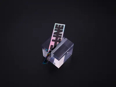 The Line: Holographic Strikethrough Sticker shiny rectangular sticker