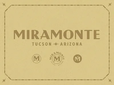Miramonte Branding arizona bar brand identity branding coaster cocktail logo m martini matchbook menu mid century modern monogram restaurant seal southwestern tucson vintage western