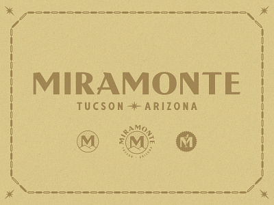 Miramonte Branding arizona bar brand identity branding coaster cocktail logo m martini matchbook menu mid century modern monogram restaurant seal southwestern tucson vintage western