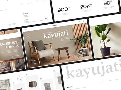 Kayujati - Furniture Store Website architecture chair collection design e commerce ecommerce furniture interior landing page marketplace product shop shopify sofa store table ui ux web design website