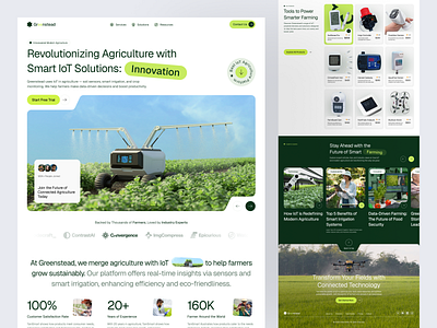 Agriculture Website agribusiness agriculture technology agriculture website design drone farm farmer farming harvest iot park technology ui ui kit ux