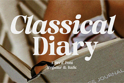 Classical Diary Font branding display typeface font font elegant font family fonts handwritten lettering lettering type logo minimal retro sans serif sans stylish serif type typedesign typeface typography variable font