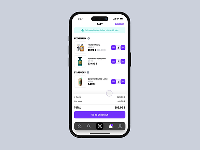 Duffle - Selecting Flight & Checkout airplane airport animation apple cart checkout clean delivery design duffle ecommerce flight graphic design ios products shop shopping store ui ux