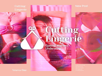 Cutting Lingerie Logo Design brand branding cutting design elegant fashion graphic design inspiration lingerie logo modern poster trend underwear vector woman