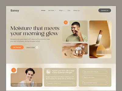 Luxury Skin Care Product Website UI Design cosmetic web uiux cosmetic website ui figma ui design figma ui designer luxury cosmetic website modern web ui organic cosmetic website ui skin care website spa website