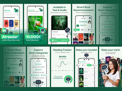 AI Book Summaries - Screenshot app design graphic design illustration