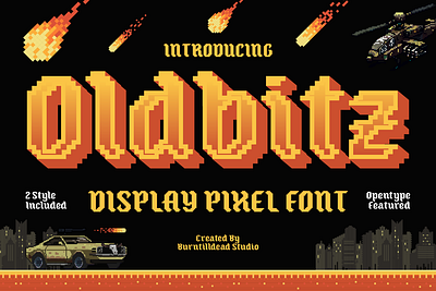 Oldbitz - Pixel Font 8bit font arcade display font arcade font custom font font free font game font gaming font kids font nostalgic font pixel art font pixel font pixel gothic font pixel lettering pixel typeface retro display retro font retro game font shadow font vintage pixel font