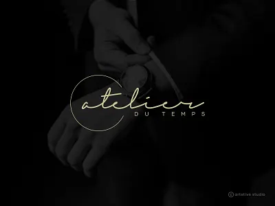 Atelier- logo design for luxury watch brand branding golden graphic design identity letter mark letter mark logo lifestyle logo logo designer luxury brand logo perfect logo popular logo script letter logo smart logo typhography ui visual identity watch brand logo word mark logo wordmark