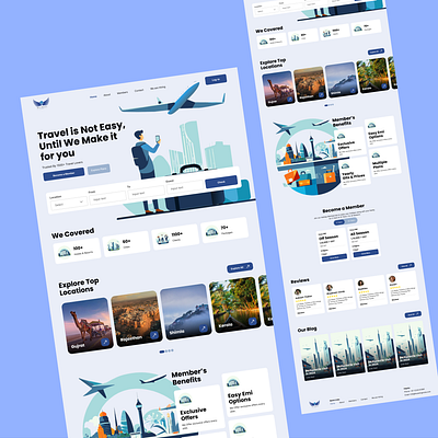 Travel Website UI/UX Design – Making Travel Easy design membership membership website travel travel website ui web web design