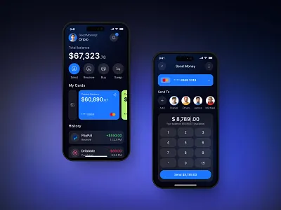 Mobile Banking App Design app app design banking banking app clean crypto app design design expenses finance finance app mobile mobile app mobile banking app pixelnaiem transfer ux