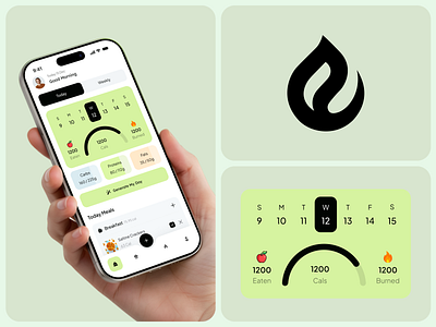 Food Calorie App Design ai calore scan app calorie app calorie tracking app calories tracker design trend food ai app food app food app design food calorie food scan minimal mobile mobile app popular ui ui design ux
