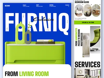 Interior Design Landing Page by Swan Design Agency brand indentity branding design agency design services e commerece furniture design home decor interior design landing page landing page design logo shopify swan design agency ui uiux ux design visual design website design