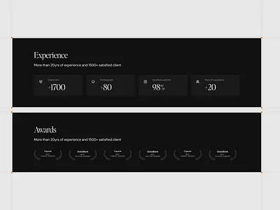 Stats & Awards design for Tax Advisor & Economist website awards corporate design graphic design landingpage lawyer minimal modern motion graphics stats tax ui ux web web design website websitedesign