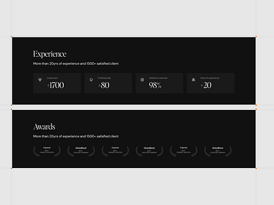 Stats & Awards design for Tax Advisor & Economist website awards corporate design graphic design landingpage lawyer minimal modern motion graphics stats tax ui ux web web design website websitedesign