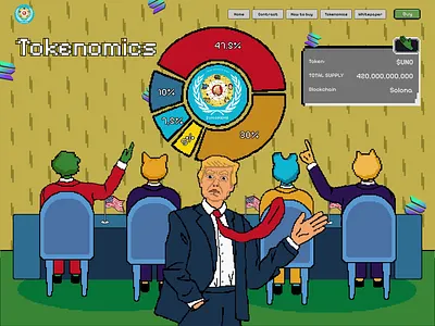 Unomai - crypto meme animation create website crypto crypto website defen design website landing page meme memes presale roadmap tokenomics trump web design website crypto