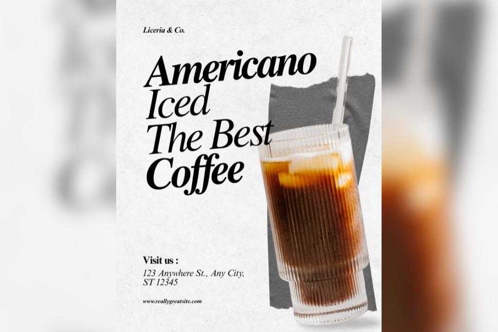 Minimal Iced Coffee Poster Design | Cafe Flyer & Menu Template branding coffee flyer mockup design digital marketing flyers graphic design marketing social media