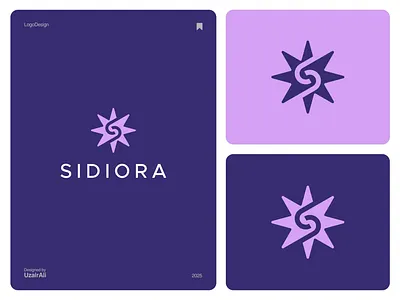 Sidiora logo option 3 branding graphic design letter s logo logo design minimal modern s logo star logo