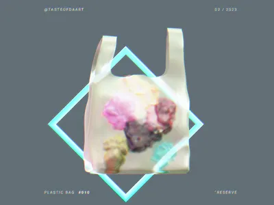 010 — Reserve 3d animation anticulture art artwork digital art dystopia environment frosted glass gallery global warming graphic design halo motion graphics nft plastic plastic bag polution trash waste