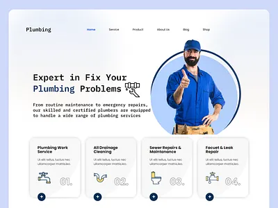 Plumbing Website Design graphic design