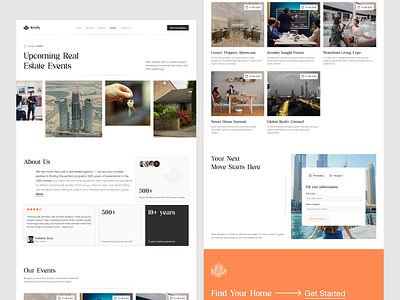 Real Estate Responsive Website Event Page | UIUX interface product service startup ui ux web
