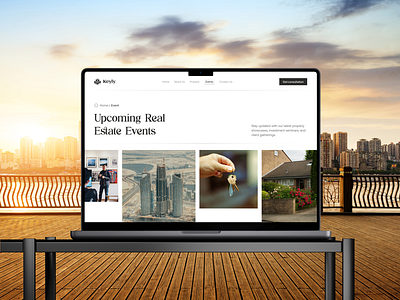 Real Estate Responsive Website Event Page | UIUX interface product service startup ui ux web