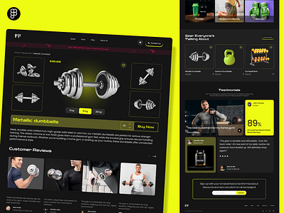GymCommerce – Modern Web Product Details Page UI Design ecommerce ecommerce design fitness fitness products fitness website gym gym ecommerce gym product gym store design landing page minimalist online fitness store product design shop sport typography web design website workout workout equipment