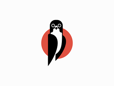 Minimalist Falcon Logo abstract animal bird branding design falcon geometric hawk identity illustration logo mark minimalist nature negative space red sun symbol vector