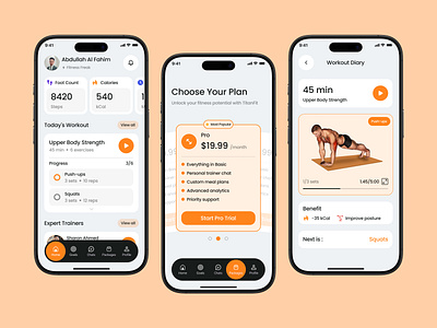 TitanFit - Fitness App Design app design charts design fitness fitness app fitness ui gym healthy home gym iphone mobile mobile app ui mobileappdesign ui ui design ux ux design workout workoutui