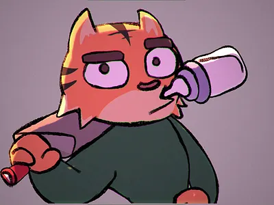 Tiger animation cartoon characterdesign concept illustration