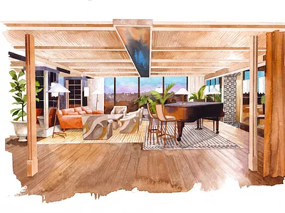 Restaurant interiors aquarelle art art interior artwork drawing interior hotel illustration hotel interior art hotel watercolor illustration illustration interior interior nature painting interior restaurant restaurant interior watercolor watercolor interior watercolour