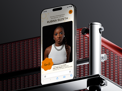 Hero section design for international dancer Rubina Suzeth afro afrodance blog blogger choreographer dance dance instructor dancer design first screen mobile first ui ux web design