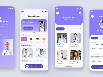 Healthcare app design app design clinic doctor healthcare healthcare app medical medicine mobile app mobile design ui ux